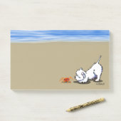 KiniArt Westie Crab Post-it Klebezettel (Auf Schreibtisch)