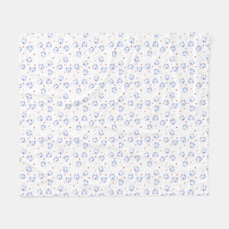KiniArt Westie Crayon Süssen Fleece Blanket