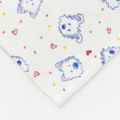 KiniArt Westie Crayon Süssen Fleece Blanket (Ecke)