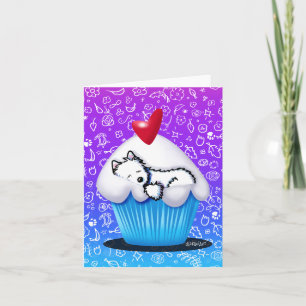 KiniArt Westie Cupcake Einladung