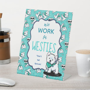 KiniArt Westie Cutieface Sockelschild