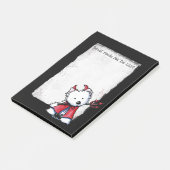 KiniArt Westie Devil Post-It Notes Klebezettel (angewinkelt)