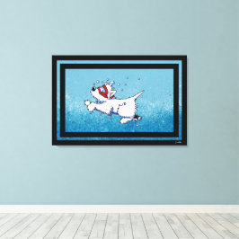 KiniArt Westie Diver Leinwanddruck