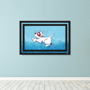 KiniArt Westie Diver Leinwanddruck