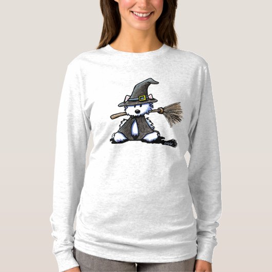 KiniArt Westie Dog Witch T-Shirt (Vorderseite)