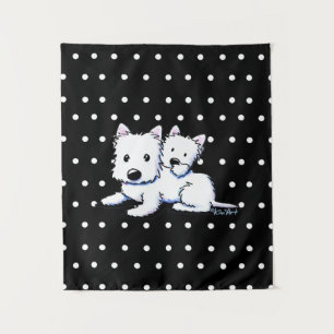 KiniArt Westie Duo Teppich Wandteppich