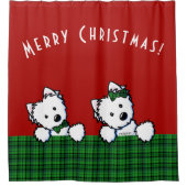 KiniArt Westie Duschvorhang (Vorderseite)