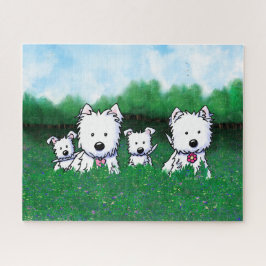 KiniArt Westie Familien Notizkarte Puzzle