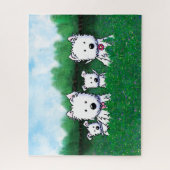 KiniArt Westie Family Note Card Puzzle (Vertikal)