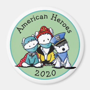 KiniArt Westie First Responder Magnet