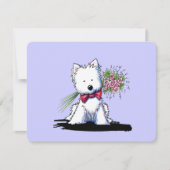 KiniArt Westie Flat Einladungen (Vorderseite)