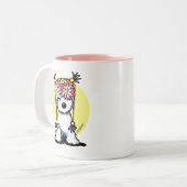 KiniArt Westie Floral Hat Tasse (Vorderseite Links)