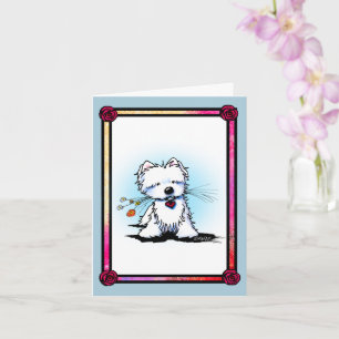 KiniArt Westie Floral Karte