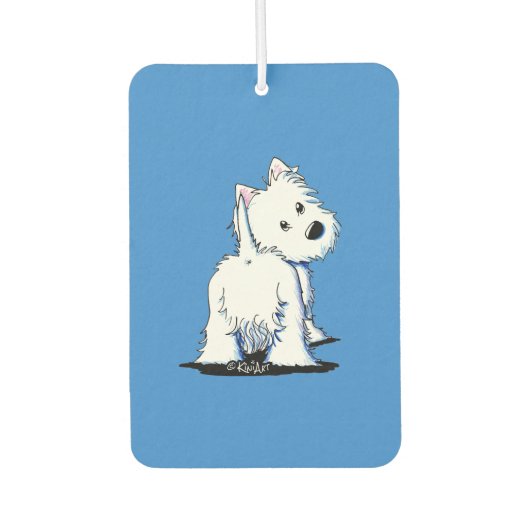 KiniArt Westie Fluffybutt Autolufterfrischer (Vorderseite)