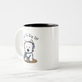 KiniArt Westie Garden Helper Dog Zweifarbige Tasse (Vorderseite Links)