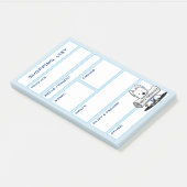 KiniArt Westie Grocery List Postit Post-it Klebezettel (angewinkelt)