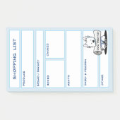 KiniArt Westie Grocery List Postit Post-it Klebezettel (Vorderseite)