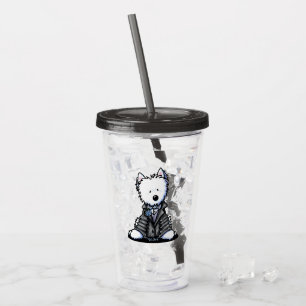 KiniArt Westie GROOM Acrylic Tumbler Acryltrinkbecher