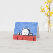 KiniArt Westie Gruß Karte (Gelbe Blume)