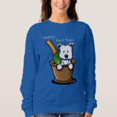 KiniArt Westie Happy New Year Sweatshirt (Vorderseite)