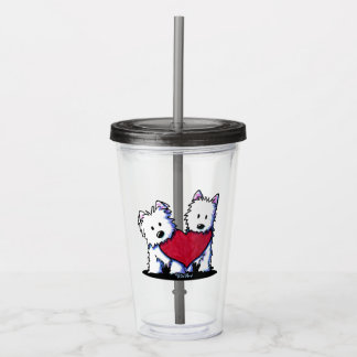 KiniArt Westie Heartfelt Duo Acrylic Tumbler Acryltrinkbecher