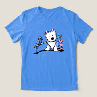 KiniArt Westie Heartstrings Tri-Blend Shirt