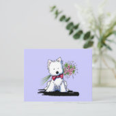 KiniArt Westie Herr Pawfect Flat Einladungen (Stehend Vorderseite)