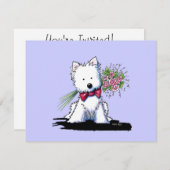 KiniArt Westie Herr Pawfect Flat Einladungen (Vorne/Hinten)