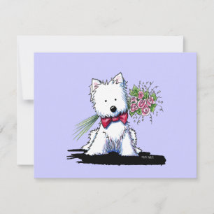 KiniArt Westie Herr Pawfect Flat Einladungen