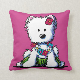 KiniArt Westie Hula Mädchen Kissen