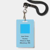 KiniArt Westie ID Abzeichen Ausweis (Rückseite mit Lanyard)