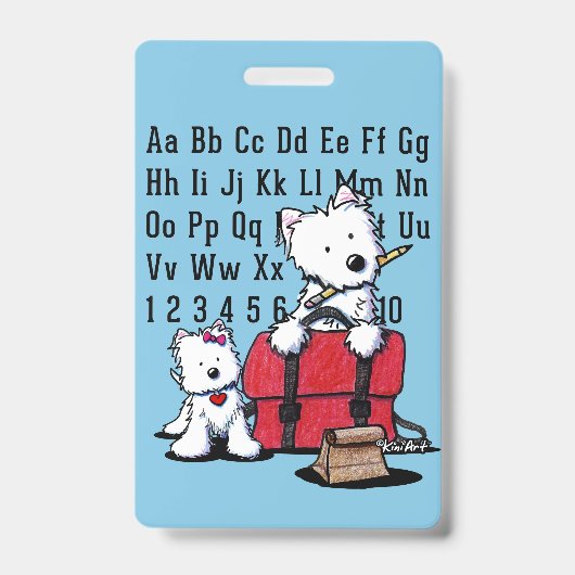 KiniArt Westie ID Abzeichen Ausweis (Vorderseite)