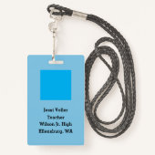 KiniArt Westie ID Abzeichen Ausweis (Rückseite mit Schlüsselband)