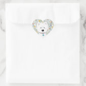 KiniArt Westie Impressionen Herz-Aufkleber (Tasche)
