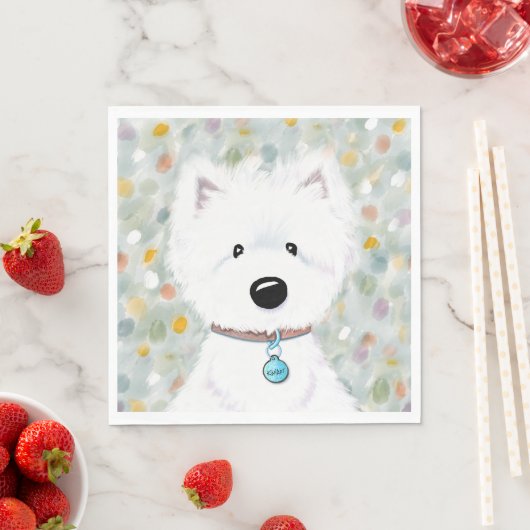 KiniArt Westie Impressionen Serviette (Beispiel)