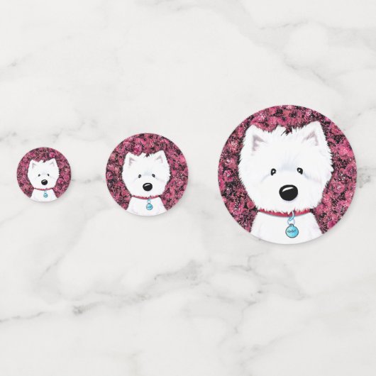 KiniArt Westie Impressions Floral Konfetti (Vorderseiten)