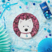 KiniArt Westie Impressions Floral Pappteller (Party)