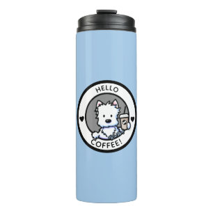 KiniArt Westie Kaffee Lover Thermal Tumbler Thermosbecher