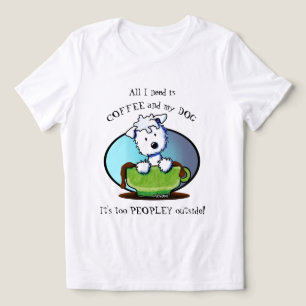 KiniArt Westie Kaffee Lover Weihnachten Tri-Blend Shirt