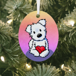 KiniArt Westie Keramik Ornament Aus Metall
