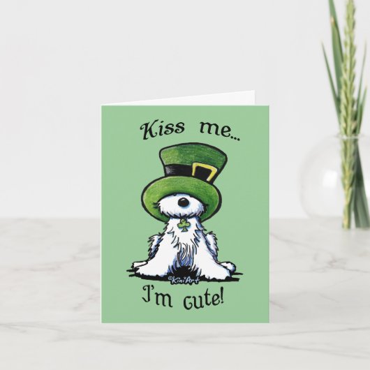 KiniArt Westie KISS ME Card Karte (Vorderseite)