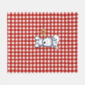 KiniArt Westie Koch Fleece Blanket (Vorderseite (Horizontal))