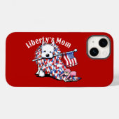 KiniArt Westie Liberty Portrait Case-Mate iPhone Hülle (Rückseite (Horizontal))