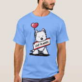 KiniArt Westie Liebe T - Shirt (Vorderseite)