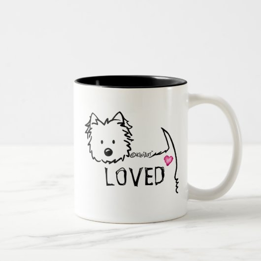 KiniArt Westie LOVED Tasse (Rechts)