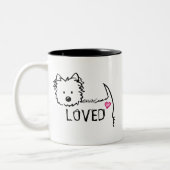 KiniArt Westie LOVED Tasse (Links)