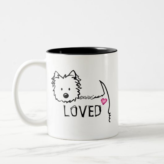 KiniArt Westie LOVED Tasse (Links)