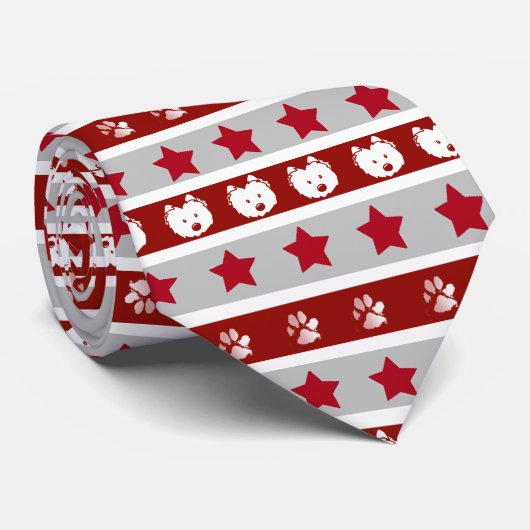 KiniArt Westie Lover Krawatte (Gerollt)