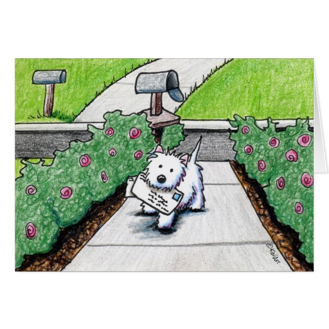 KiniArt Westie Mail Carrier (Vorderseite (Horizontal))