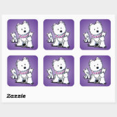 KiniArt Westie Mama & Pups Stickers (Blatt)